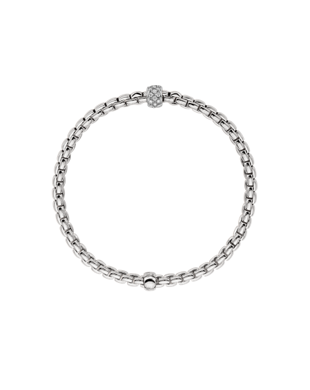 Bracciale Fope Eka in Oro bianco Diamante 0.19 Ct 73301BX_PB_B_XBL_00L - 73301BX_PB_B_XBL_00L